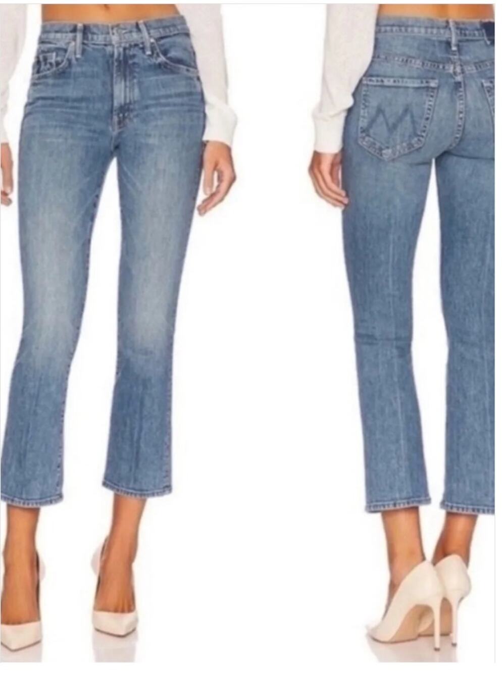 Mother Superior Jeans The Insider Ankle in Destination Unknown Denim Blue 30